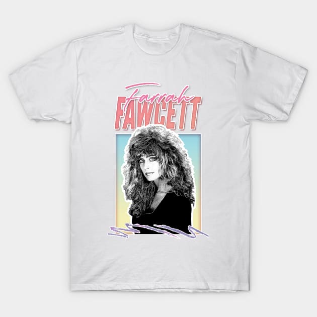 Farrah Fawcett //  Retro Fan Art Design T-Shirt by DankFutura